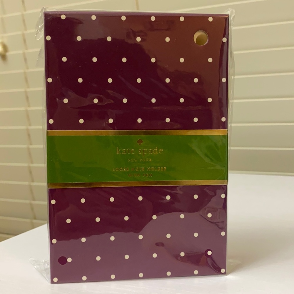 Kate Spade Loose Note Holder Pen Plum Bikini dot